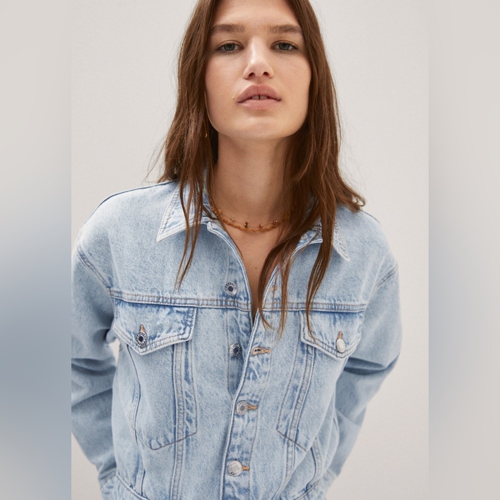 MANGO • DENIM DRESS WITH POCKETS • NWT - Picture 2 of 14